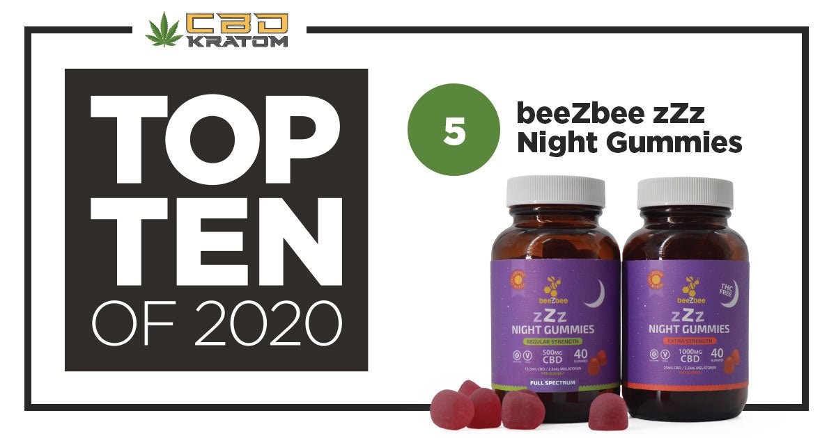 Top 10 of 2020: beeZbee zZz Night Gummies - Shop CBD Kratom