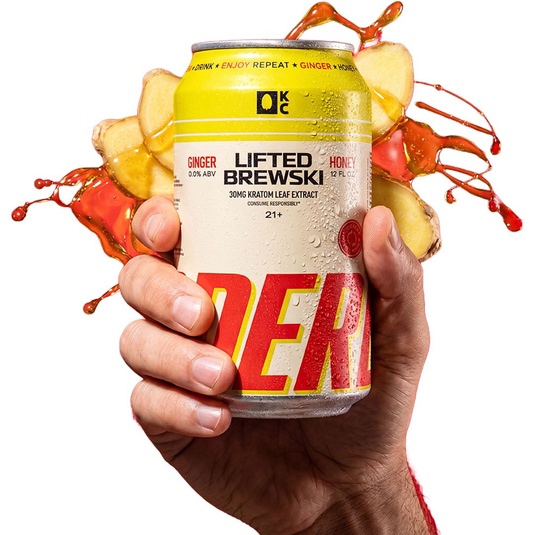 DER Ginger Honey Lifted Kratom Brewski, 30mg, 12 FL OZ can
