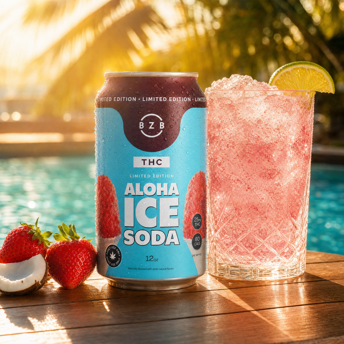 Aloha Ice 25mg THC Soda 4-Pack - Shop CBD Kratom