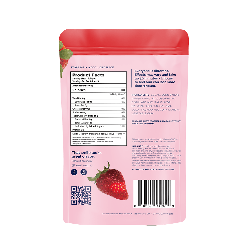 BZB 10mg THC Terpene Lollipops 3 pack - Shop CBD Kratom