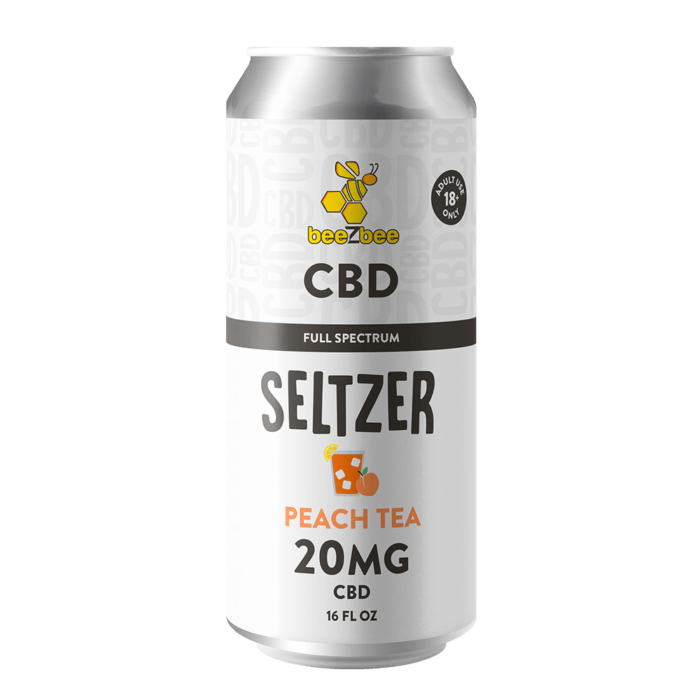 CBD Seltzer - Peach Tea, 4 Pack
