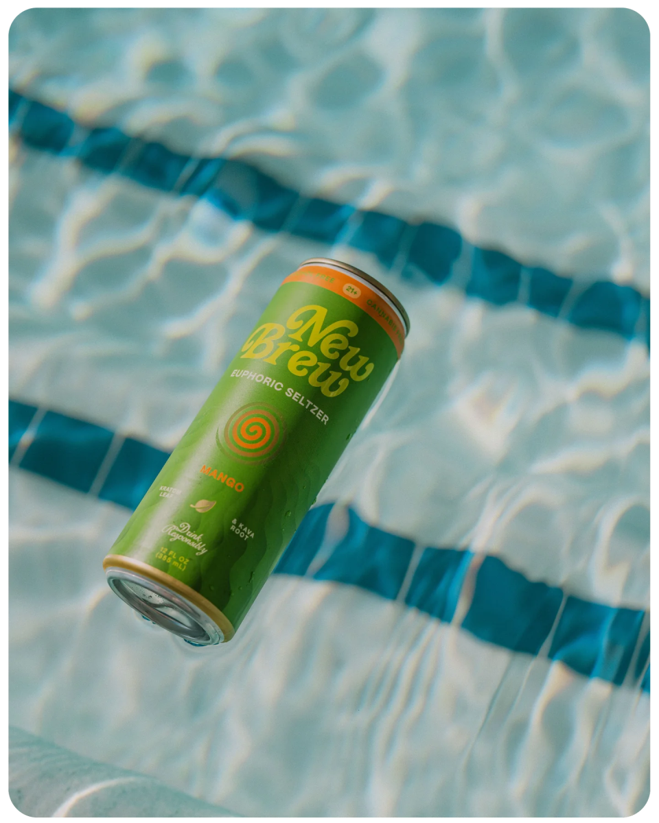 New Brew, Kratom Mango Seltzer, 12 Pack - Shop CBD Kratom