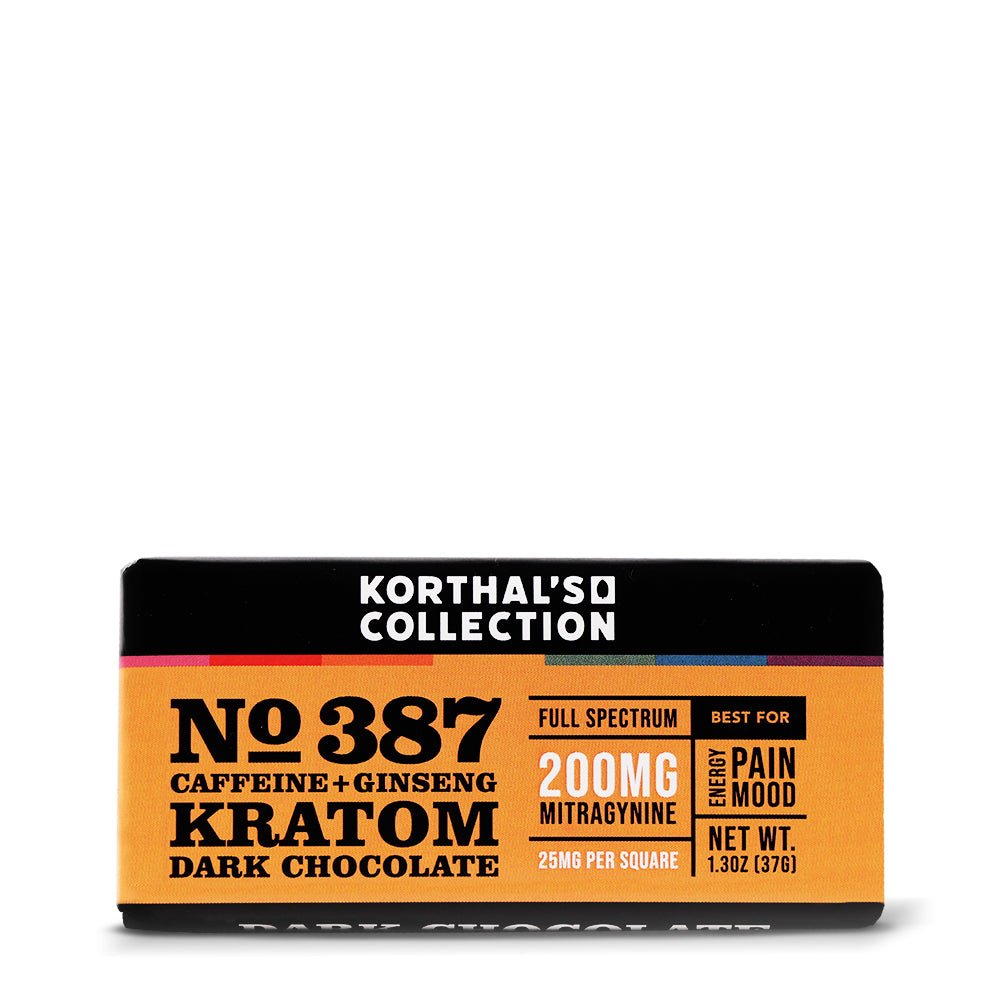 No 387 Caffeine + Ginseng Kratom Chocolate Bar - Shop CBD Kratom