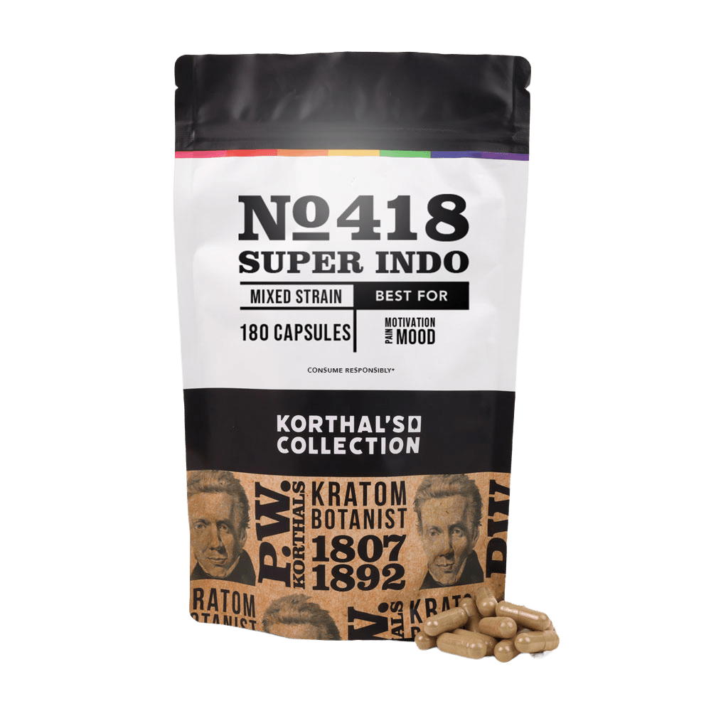 No 418 Super Indo Kratom Capsules - Shop CBD Kratom