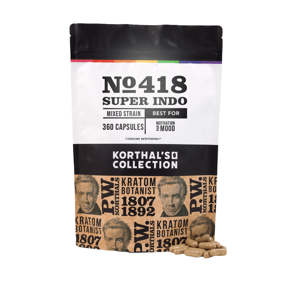 No 418 Super Indo Kratom Capsules - Shop CBD Kratom