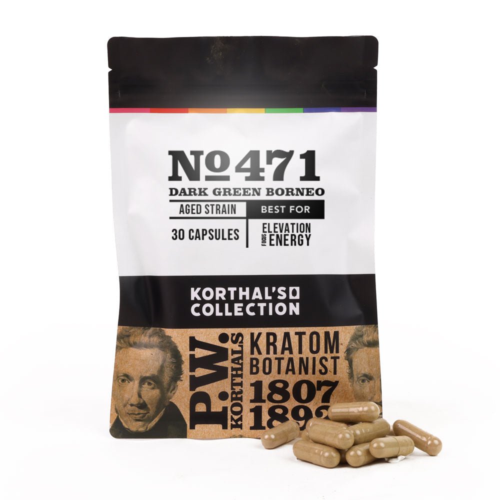 No 471 Dark Green Borneo Kratom Capsules - Shop CBD Kratom