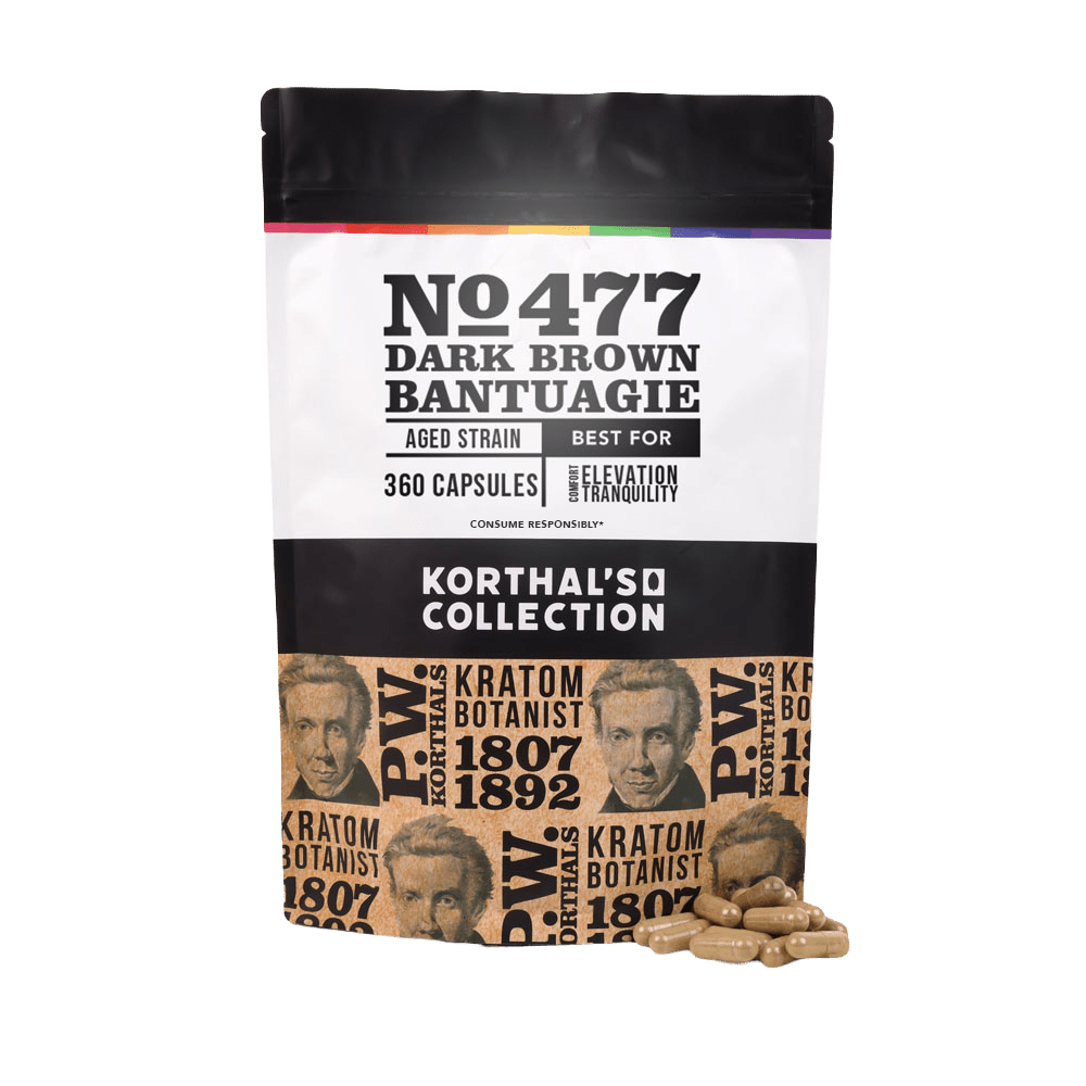 No 477 Dark Brown Bantuagie Kratom Capsules - Shop CBD Kratom