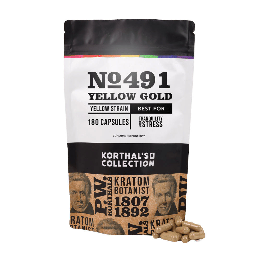 No 491 Yellow Gold Kratom Capsules - Shop CBD Kratom