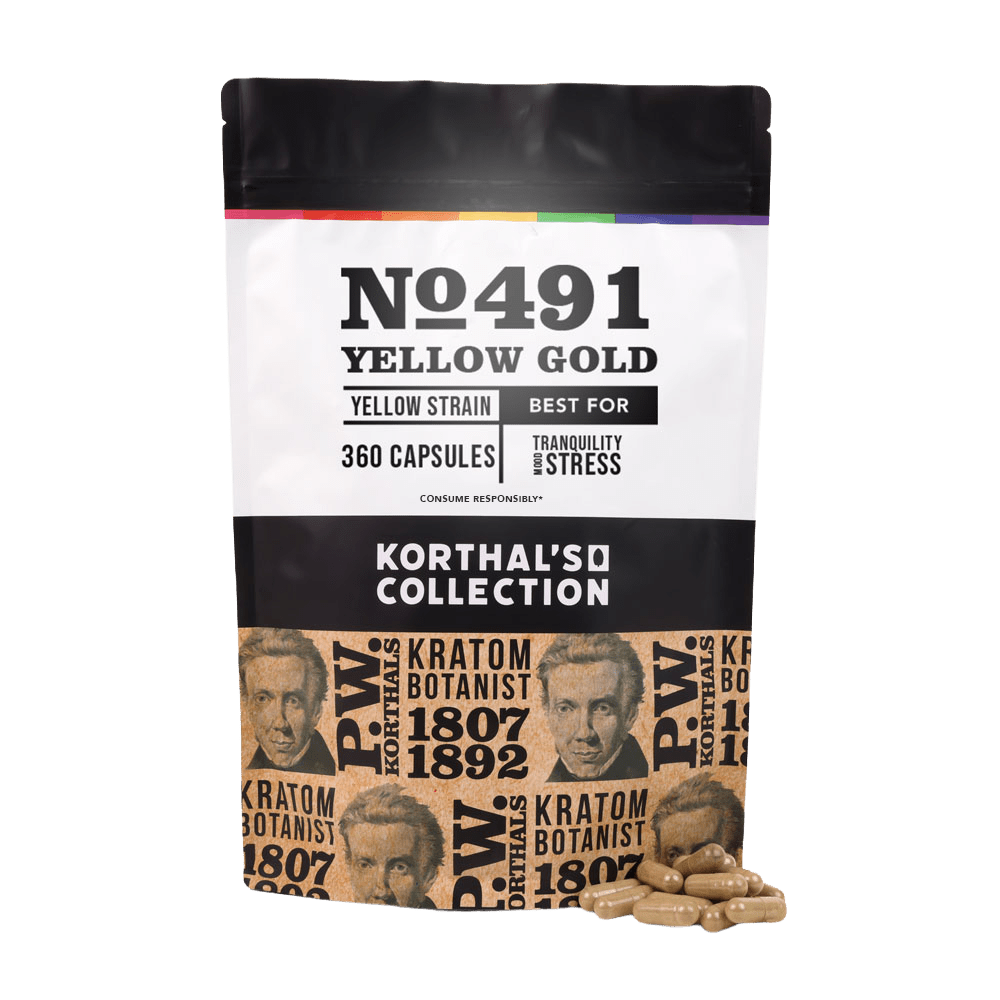 No 491 Yellow Gold Kratom Capsules - Shop CBD Kratom