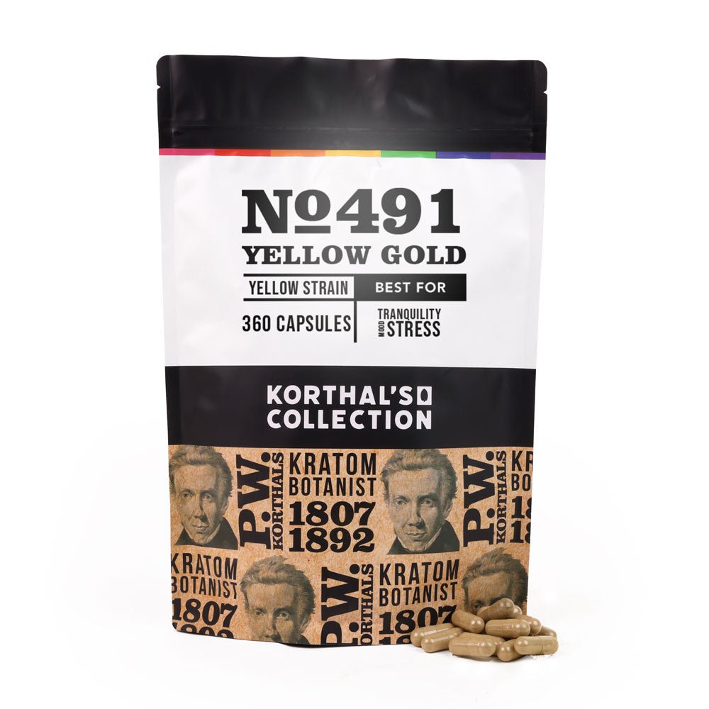 No 491 Yellow Gold Kratom Capsules - Shop CBD Kratom