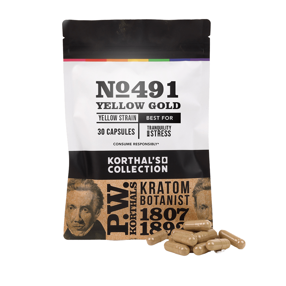 No 491 Yellow Gold Kratom Capsules - Shop CBD Kratom