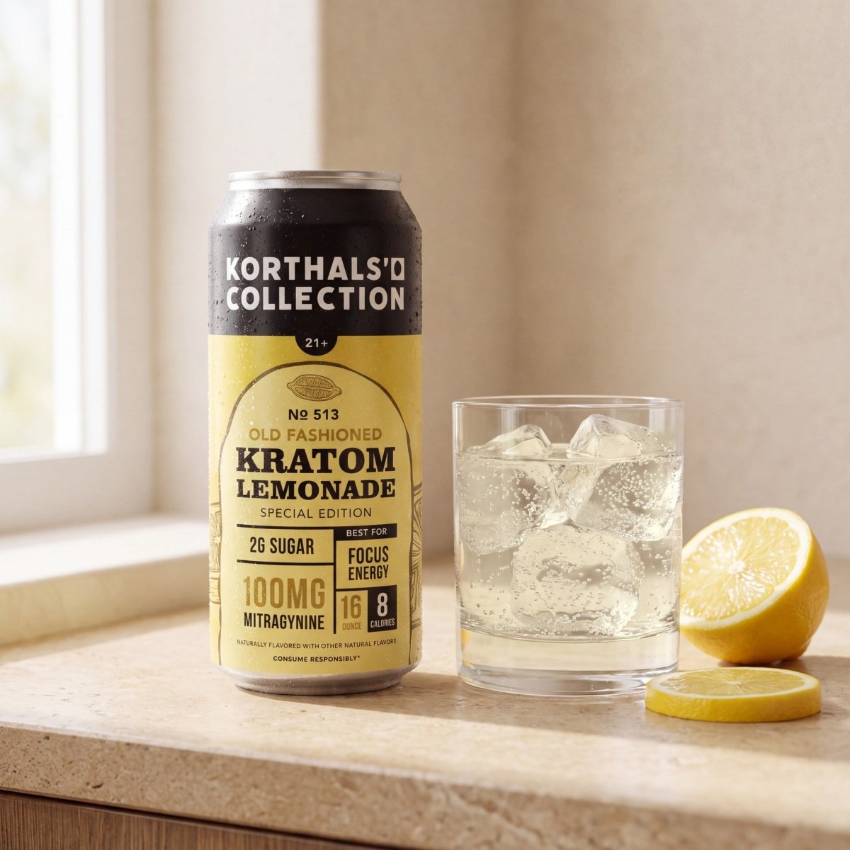 No. 513 Kratom Old Fashion Lemonade 16oz - 4pk