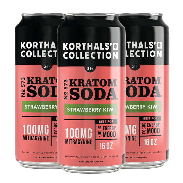 No. 573 Strawberry Kiwi Kratom Soda - Special Edition, 4 Pack