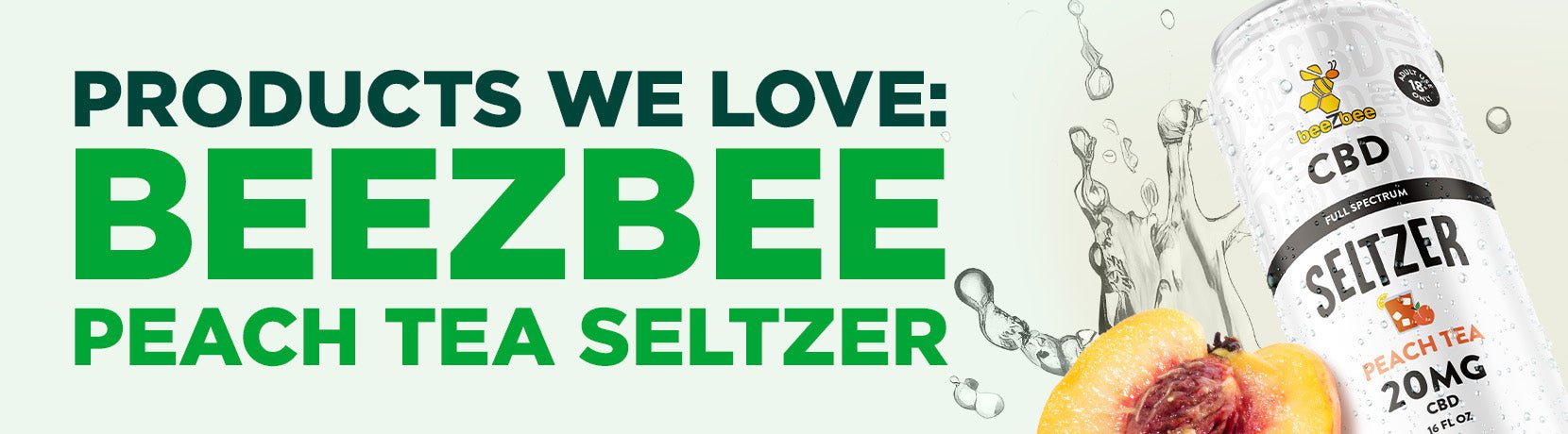 Products We Love: beeZbee CBD Peach Tea Seltzer - Shop CBD Kratom