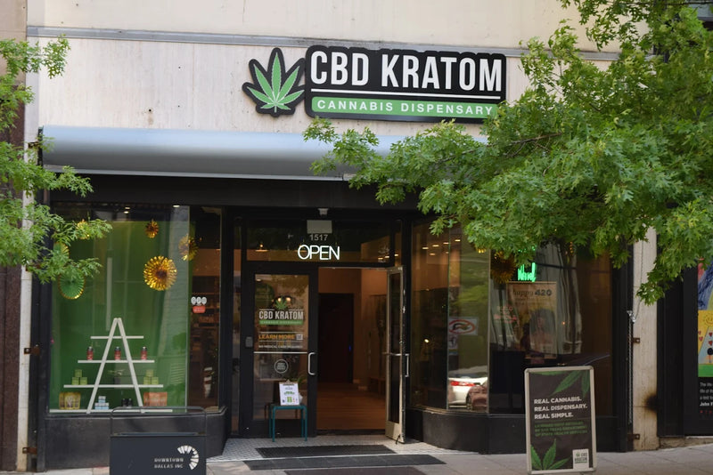 CBD Kratom storefront in Downtown Dallas