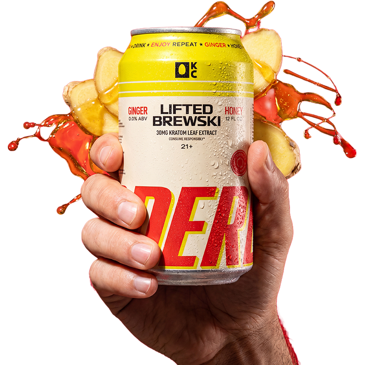 DER Ginger Honey Lifted Kratom Brewski, 30mg, 12 FL OZ can