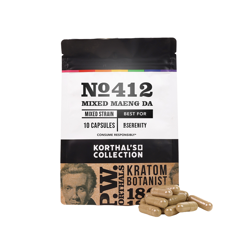 No 412 Mixed Maeng Da Kratom Capsules