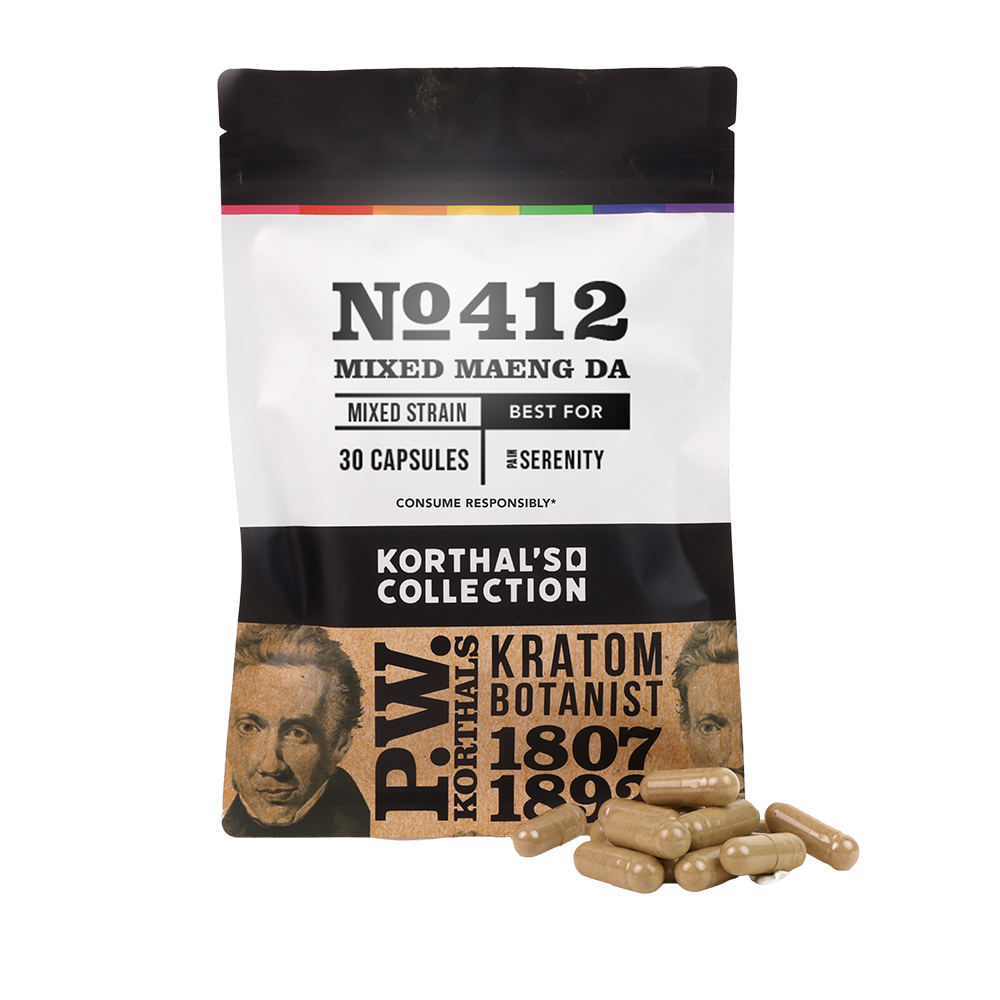 No 412 Mixed Maeng Da Kratom Capsules