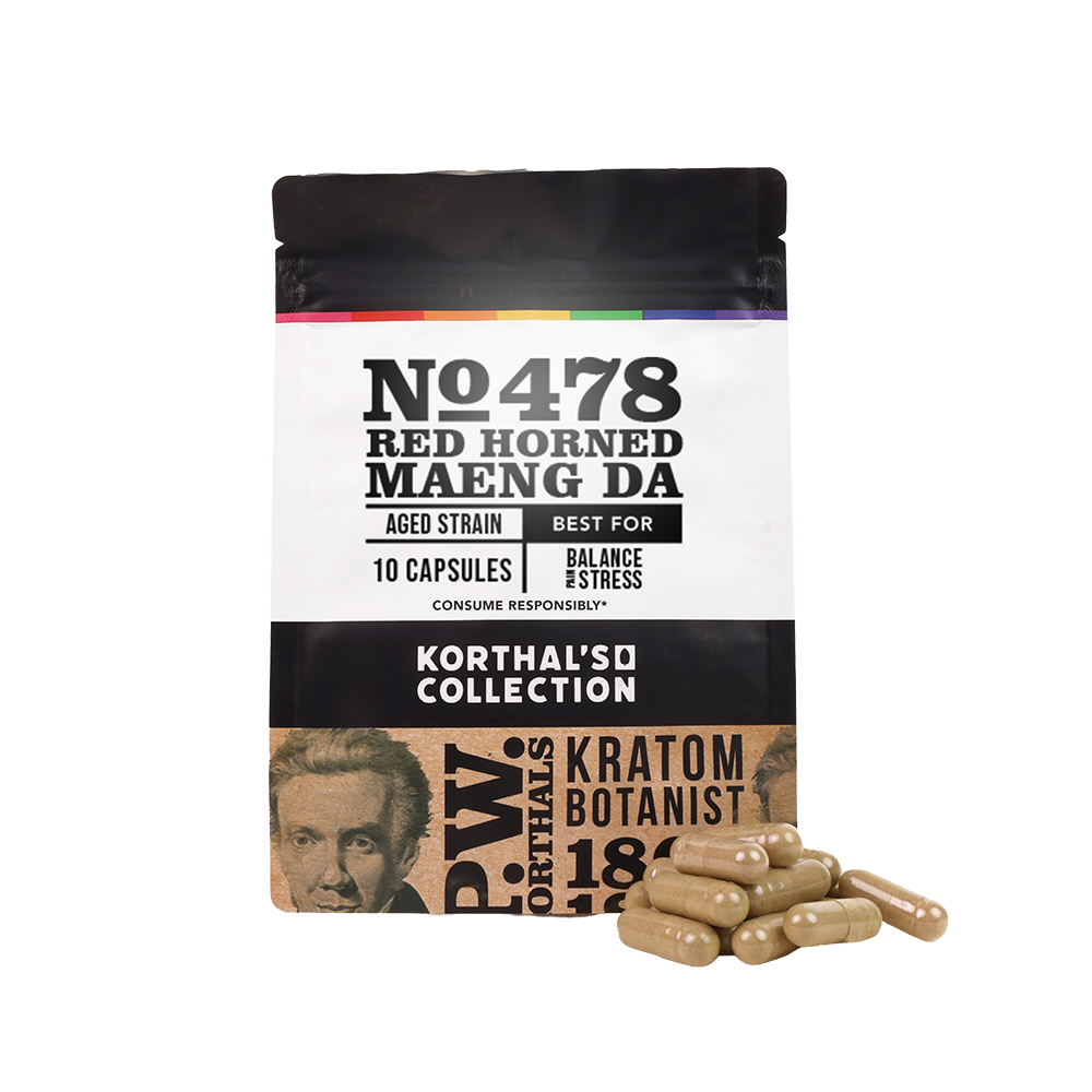 No 478 Red Horned Maeng Da Kratom Capsules