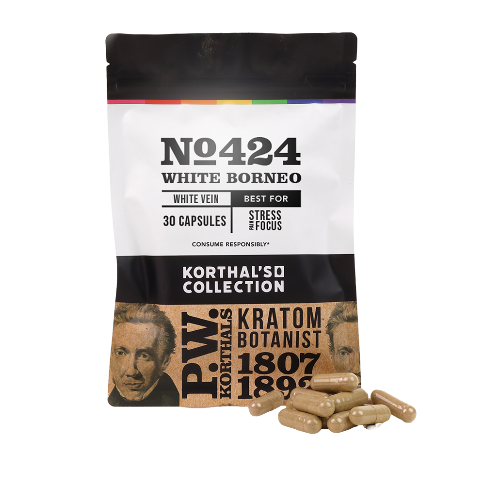 No 424 White Borneo Kratom Capsules