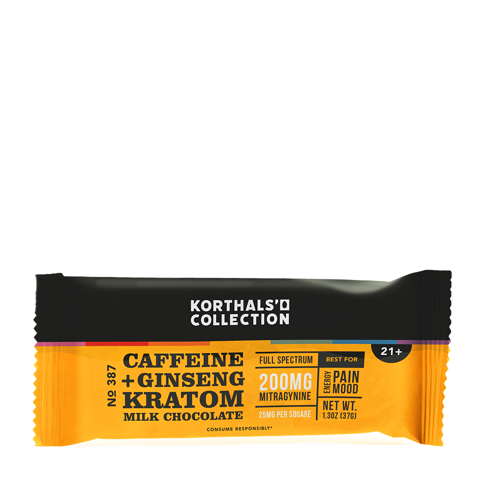 No 387 Caffeine + Ginseng Kratom Chocolate Bar