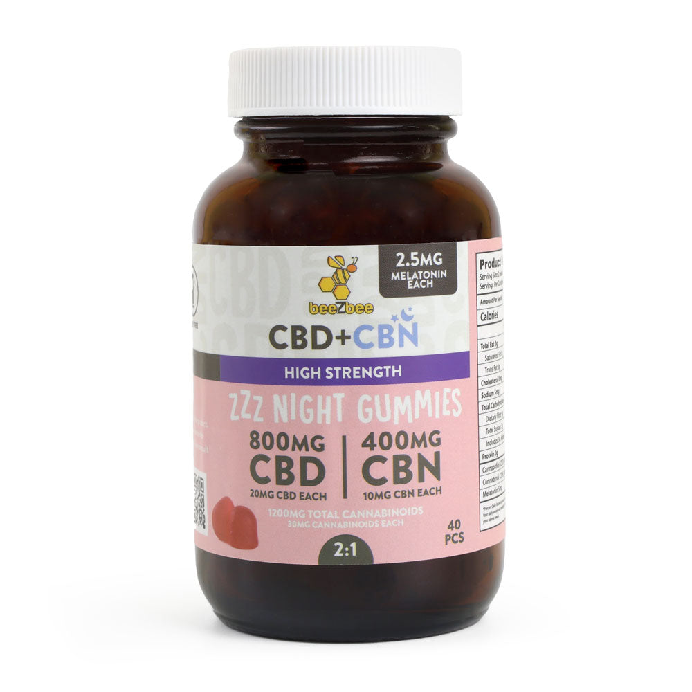 CBD+CBN zZz Night Gummies, High Strength