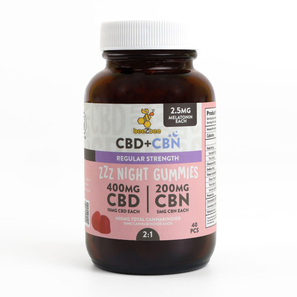 CBD+CBN zZz Night Gummies, Regular Strength