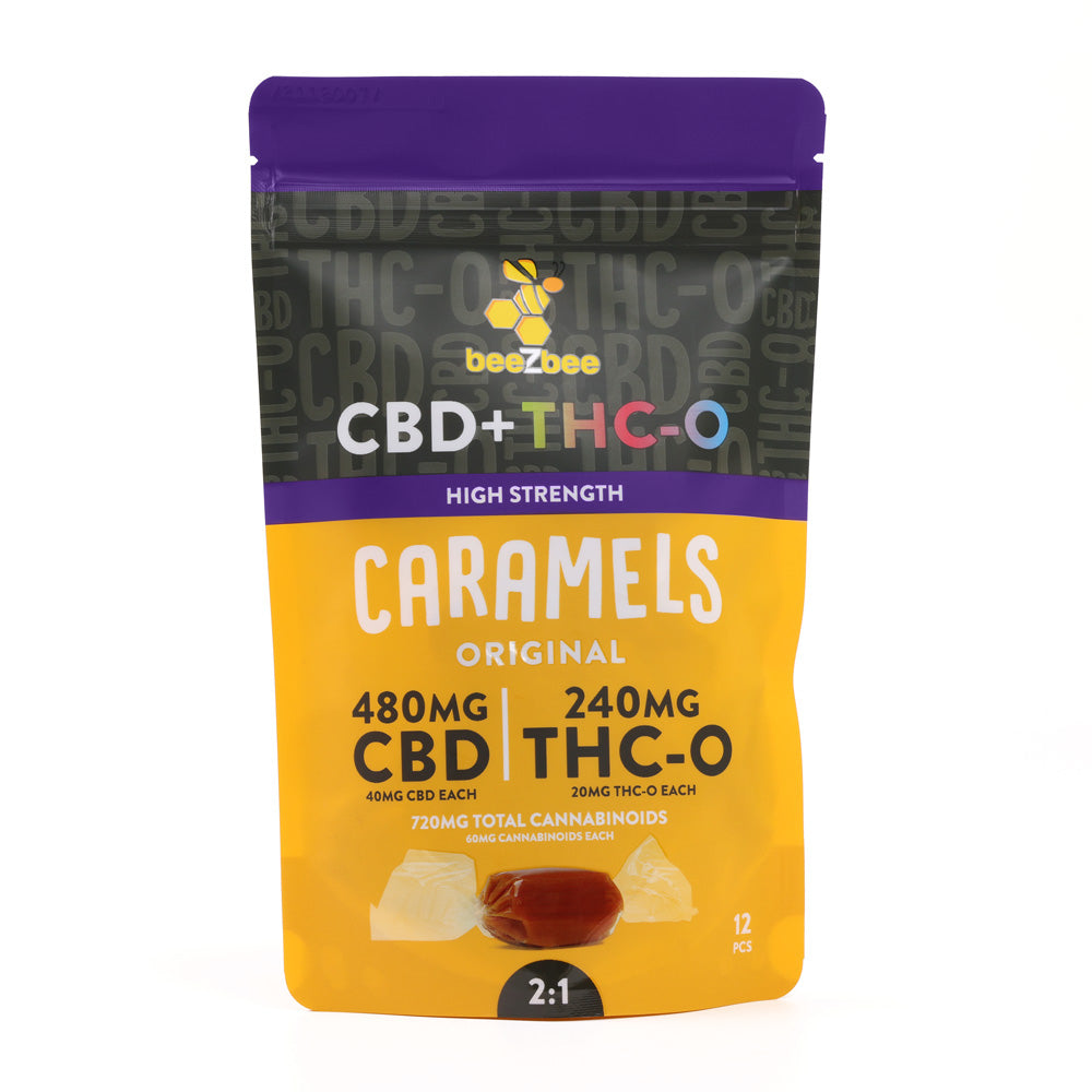 CBD+THC-O Caramels, High Strength