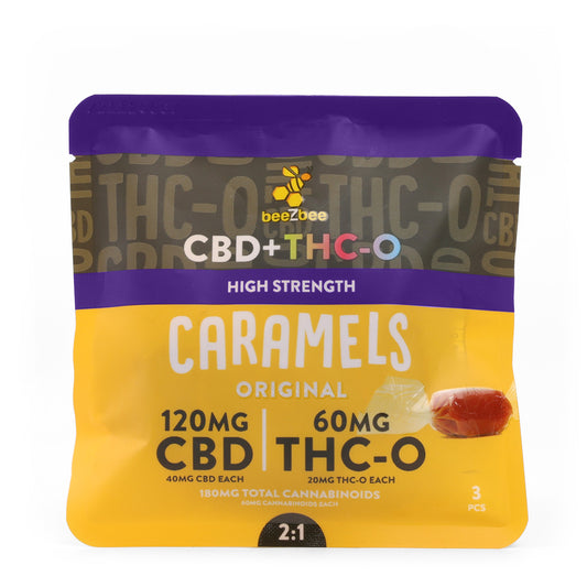 CBD+THC-O Caramels, High Strength