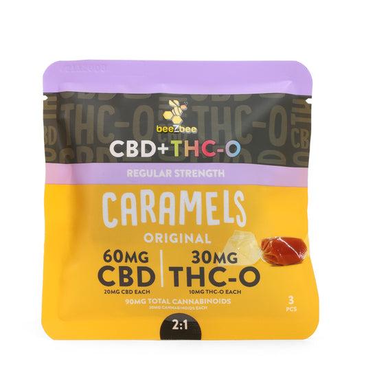 CBD+THC-O Caramels, Regular Strength