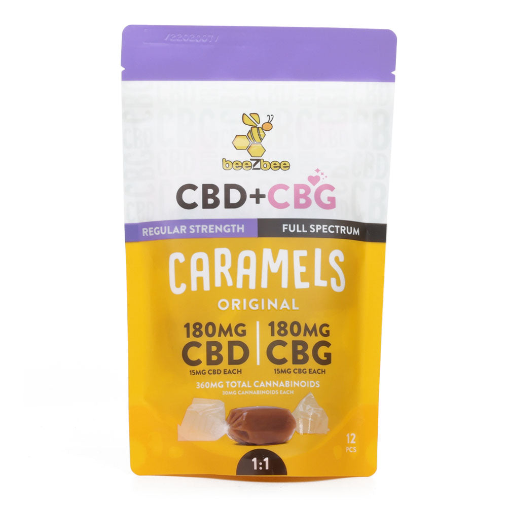 CBD+CBG Caramels, Regular Strength