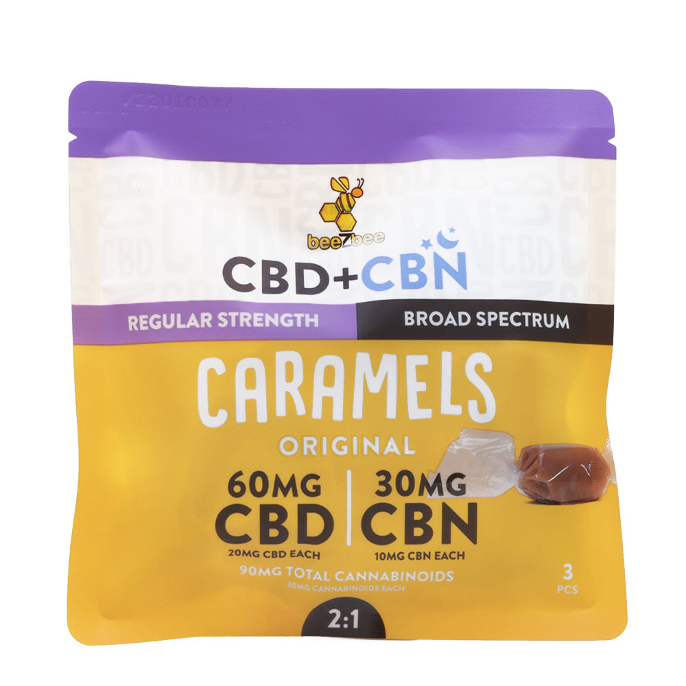 CBD+CBN Caramels, Regular Strength