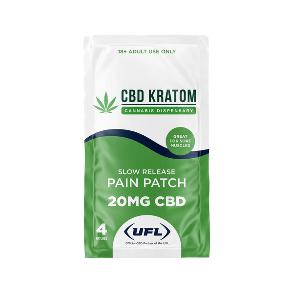 CBD Kratom X UFL Slow Release CBD Patch, 4-pack, 20mg - Shop CBD Kratom