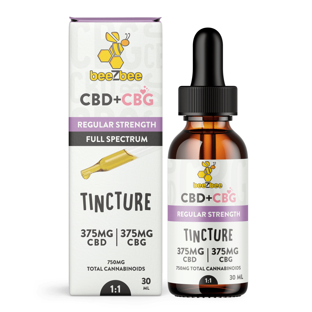 CBD+CBG Tincture, Regular Strength