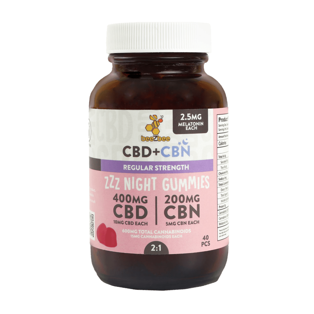 CBD+CBN zZz Night Gummies, Regular Strength