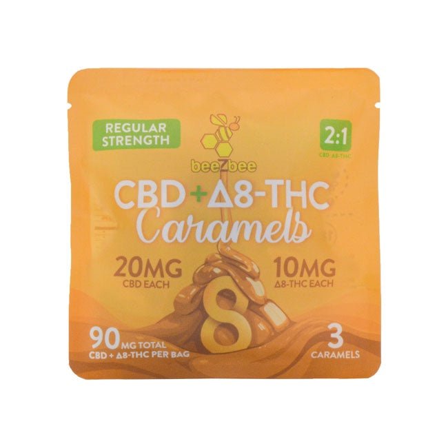 CBD+Delta - 8 THC Caramels, Regular Strength - Shop CBD Kratom