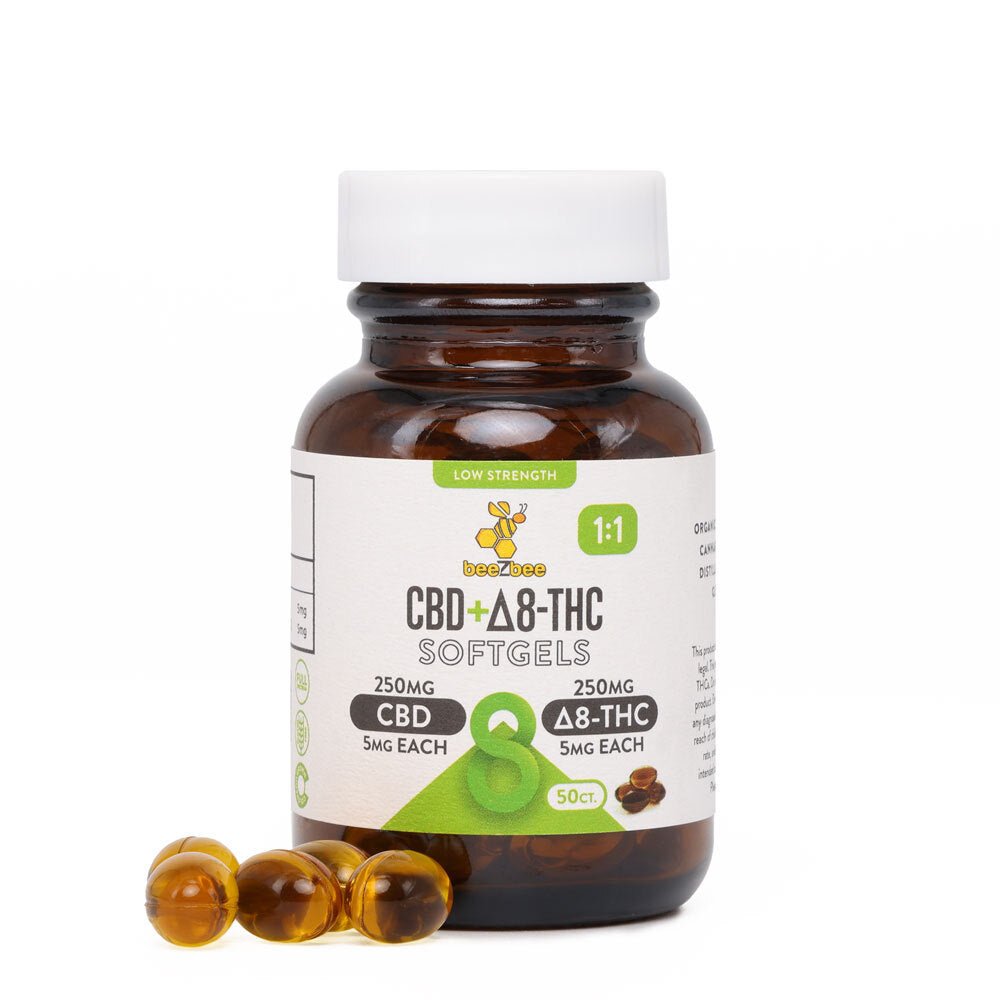 CBD+Delta - 8 THC Softgels, Low Strength - Shop CBD Kratom