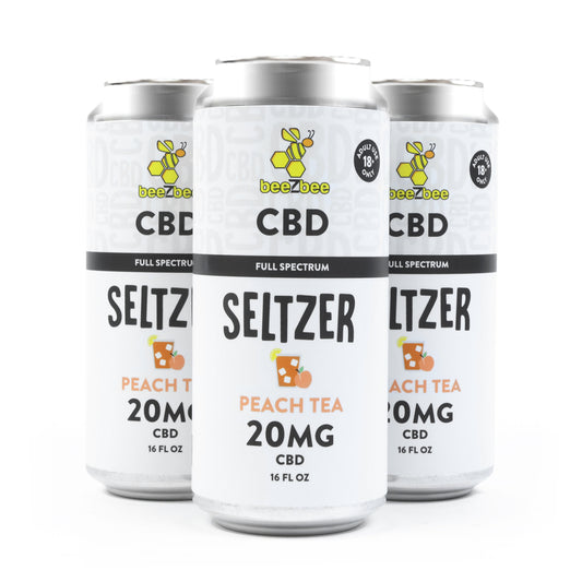CBD Seltzer - Peach Tea, 4 Pack