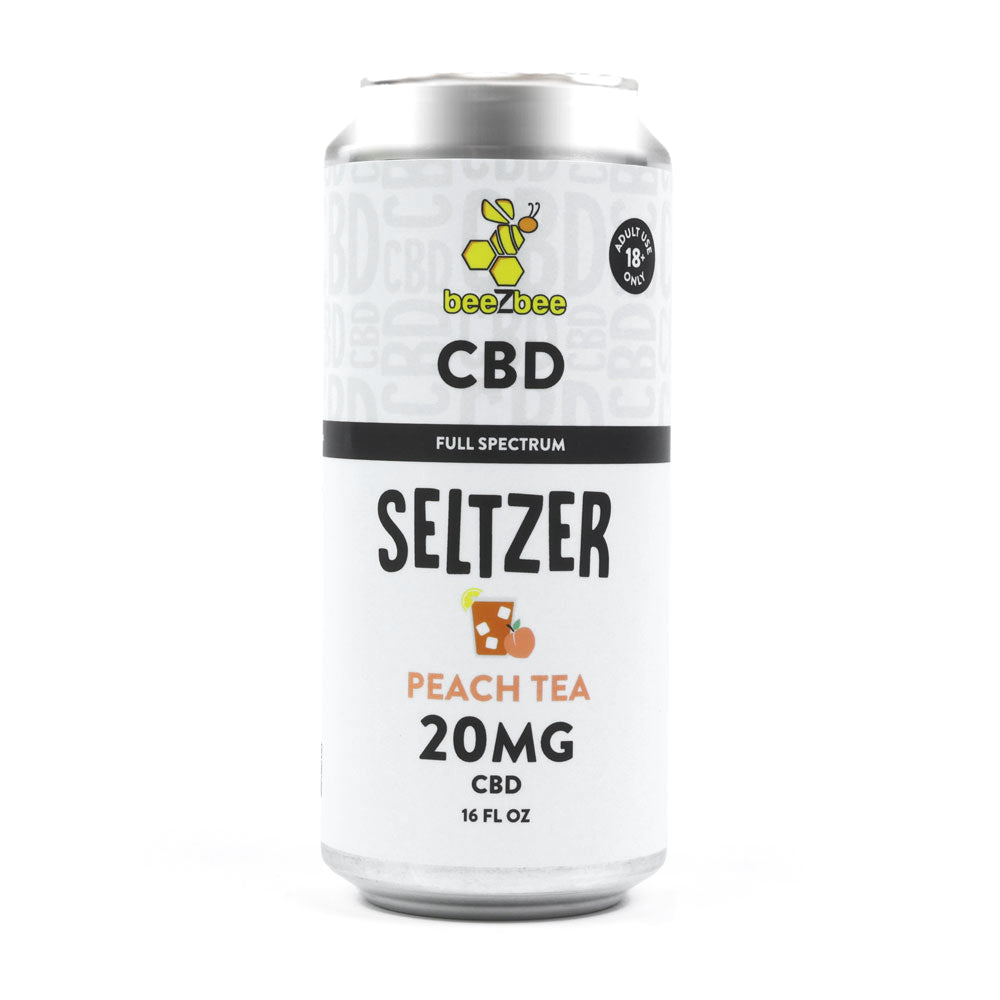 CBD Seltzer - Peach Tea, 4 Pack