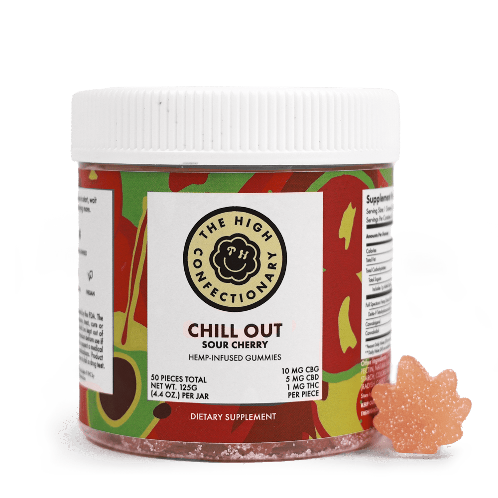 Chill Out Gummies, 1mg THC + 5mg CBD + 10mg CBG - Shop CBD Kratom