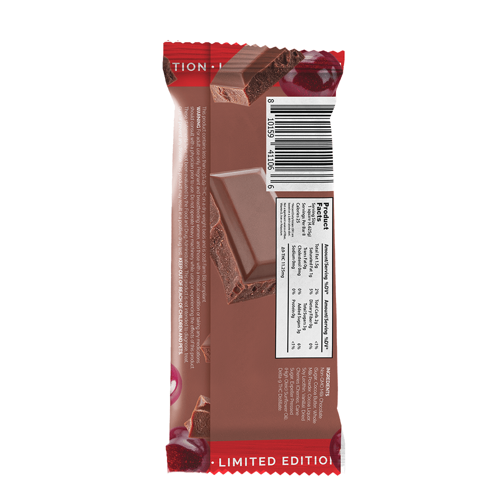 Delta - 9 THC Cherry Chocolate Bar - Shop CBD Kratom
