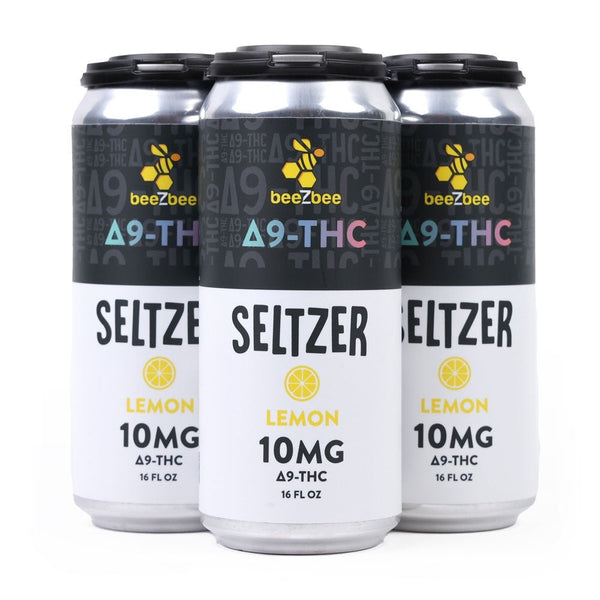 Delta - 9 THC Seltzers - Lemon, 4 Pack - Shop CBD Kratom