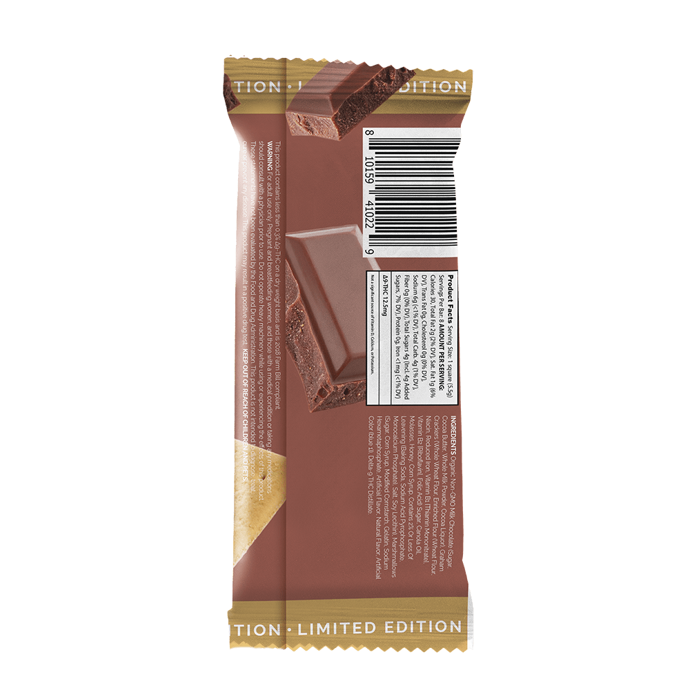 Delta - 9 THC S'mores Chocolate Bar - Shop CBD Kratom