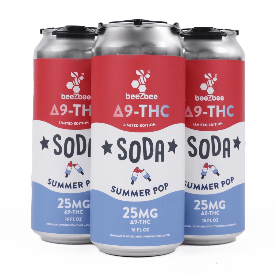 Delta - 9 THC Soda in Limited Edition Summer Pop - 4 Pack - Shop CBD Kratom