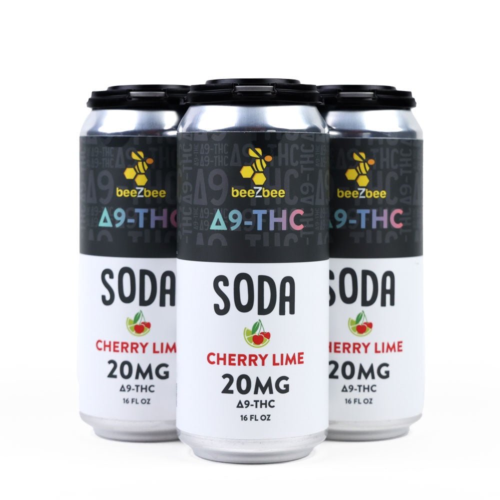 Cherry Lime Delta-9 THC Soda – 4 Pack – Bold & Refreshing