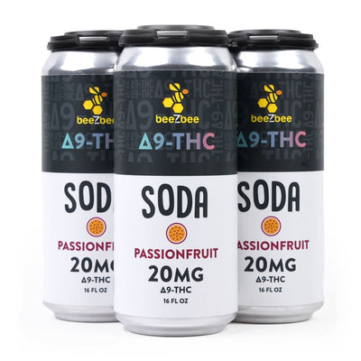 Delta-9 THC Sodas - Passionfruit, 4 Pack