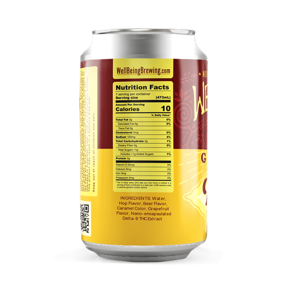 Golden Haze 3mg THC - Back of Can | Shop CBD Kratom