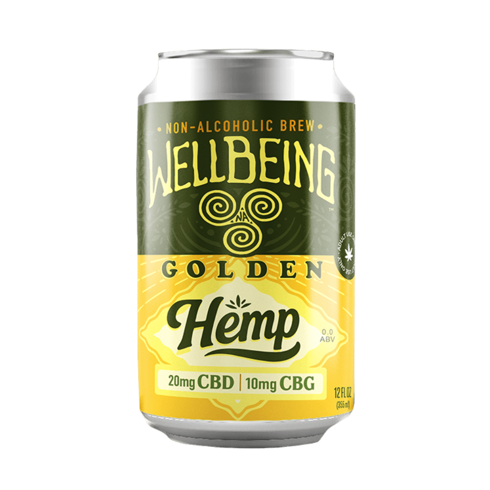 Golden Hemp 20mg CBD/10mg CBG - Front of Can - 2025 High Spirit Awards Winner | Shop CBD Kratom