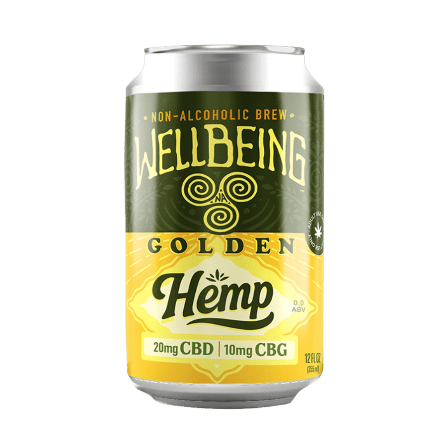Golden Hemp 20mg CBD/10mg CBG - Front of Can - 2025 High Spirit Awards Winner | Shop CBD Kratom