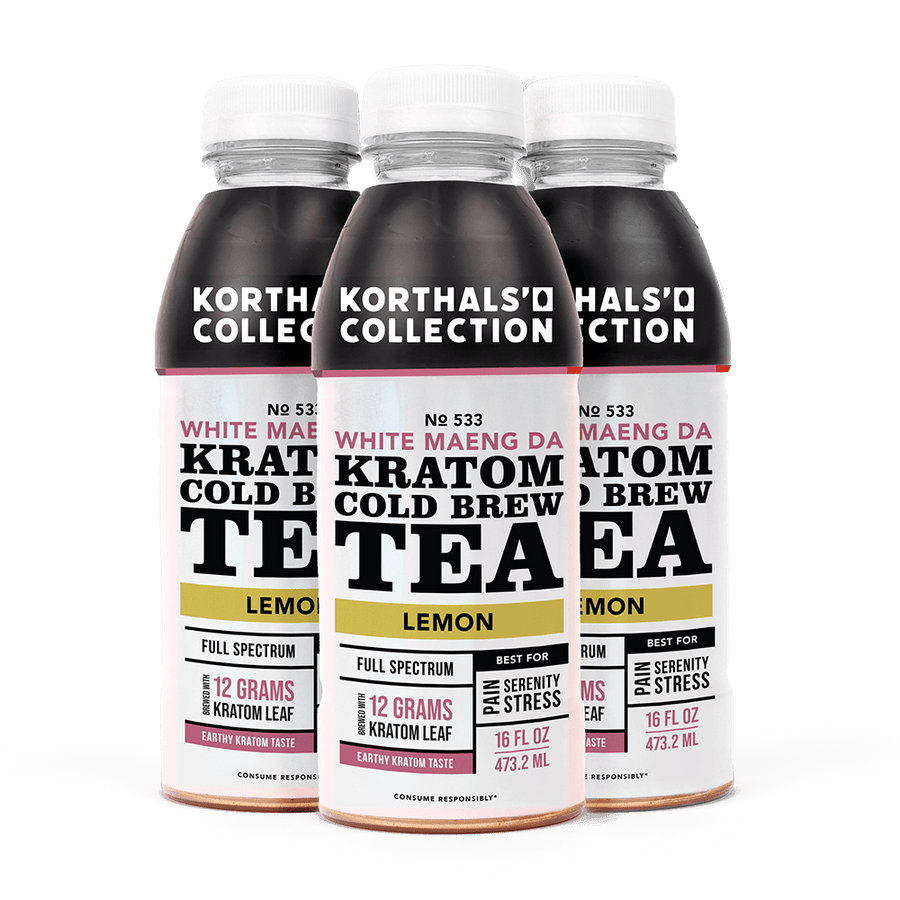 Korthal's Collection No. 533 Kratom Cold Brew Tea White Maeng Da, 3 Pack